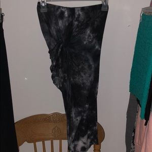 Tie die high low skirt